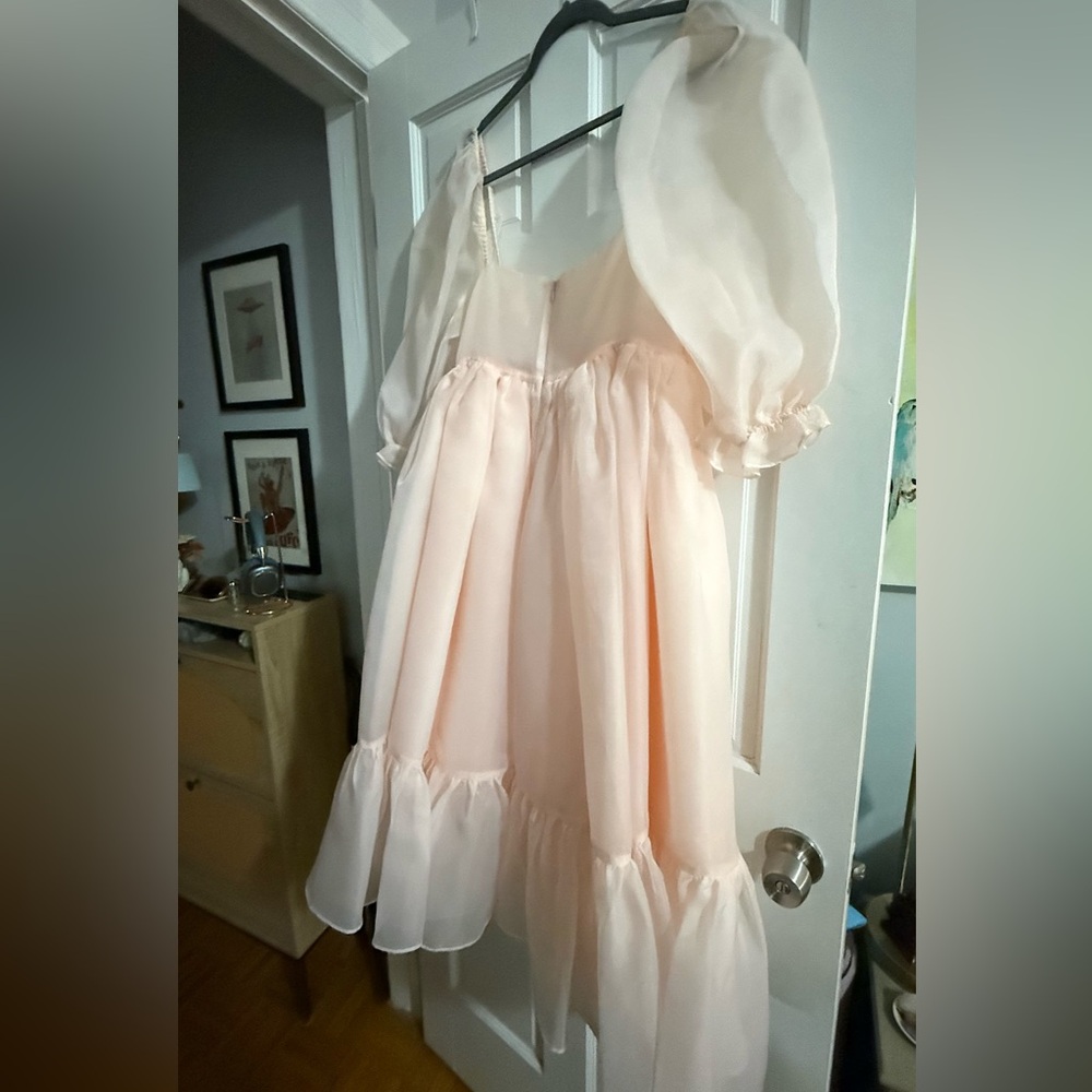 SELKIE Puff Peach Midi Dress - Picture 3 of 7